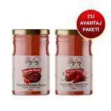 Organik Domates Salçası (650gr) Ve Biber Salçası (Tatlı) (610 gr) Seti İlave Tuz İcermez Ecocert Sertifikalı