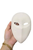 Maske v2 Seramik Bisküvi - Açık Gözlı (Ham Ürün)