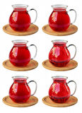 Kapris 6'lı Çay Seti 200 ml Borosilikat Cam Kulplu Çay Bardağı Lvn 40488