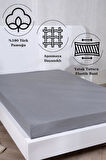 Aç-Tak Lastikli Tek Kişilik Çarşaf – 160x200+30 cm – Polycotton  Matriss Serisi