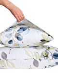 Yastık Kılıfı 2’li Flora Percale Baskılı %100 Pamuk 50x70 cm