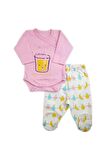 Luggi Baby Zıbın Body Patikli Alt LG-5434 Karışık Renkli