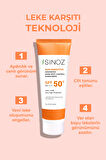 Sinoz 50+ Faktör Aydınlatıcı Tüm Cilt Tipleri İçin Renksiz Yüz Güneş Koruyucu Krem 50 ml