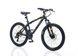 CORELLİ FELİX 2.2 ERKEK DAĞ BİSİKLETİ 355H MD 24 JANT 24 VİTES SİYAH SARI GRİ