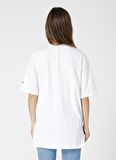 Fabrika Talita Beyaz V Yaka Kadın T-Shirt