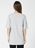 Fabrika Talita Gri Melanj V Yaka Kadın T-Shirt