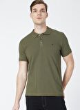 Fabrika Comfort Polo Yaka Düz Haki Erkek T-Shirt NOBRO K CEPSIZ