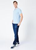Polo Yaka Düz Mavi Erkek T-Shirt NOBRO K CEPSIZ