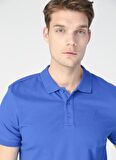 Fabrika Polo Yaka Düz İndigo Erkek T-Shirt LEGOLAS Y
