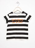 Mammaramma SB-07 Bisiklet Yaka Ekru Standart Kalıp Baskılı Bebek T-Shirt