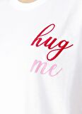 Fabrika Kadın Beyaz Bisiklet Yaka T-Shirt