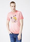 Limon Erkek Pembe Bisiklet Yaka T-Shirt