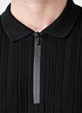 Fabrika Siyah Erkek Polo Yaka Basic T-Shirt  DAX