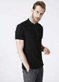 Fabrika Siyah Erkek Polo Yaka Basic T-Shirt  DAX