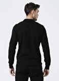 Fabrika Polo Yaka Basic Siyah Erkek Kazak BENRY-Y