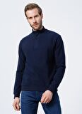 Fabrika Comfort Cm-T-101 Dik Yaka Regular Fit Lacivert Erkek Sweatshirt