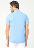 Fabrika Comfort Düz Mavi Erkek Polo T-Shirt CM DS 01 02