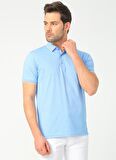 Fabrika Comfort Düz Mavi Erkek Polo T-Shirt CM DS 01 02