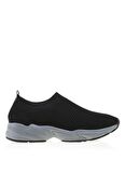 Limon Normal Bilek Çorap Bağcıksız Siyah Kadın Sneaker