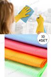 Microfiber 10'lu İz Bırakmayan Temizlik ve Cam Bezi 30 x 40 cm