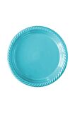 Tek Kullanımlık Plastik Tabak 22cm -Mavi-25 Adet