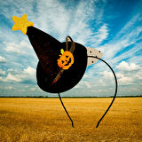 Halloween Cadıl.Siyah simli tüllü balk.yıld.mini ş