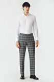 Bisse Erkek Regular Fit Platinum Ekoseli Klasik Pantolon GRİ PPNK19K19220_D55