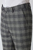 Bisse Erkek Regular Fit Platinum Ekoseli Klasik Pantolon GRİ PPNK19K19220_D55