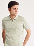 Bisse Erkek Flato Fermuarlı Polo Yaka T-Shirt SU YEŞİLİ TS20Y20113_D78