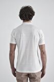 Bisse Erkek Regular Fit Desenli Polo Yaka T-Shirt BEYAZ TS20Y20110_D01