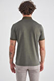 Bisse Erkek Polo Yaka Fermuarlı T-Shirt HAKİ TS22Y22106_D49