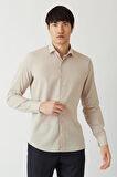 Bisse Erkek Regular Fit Uzun Kollu Spor Gömlek BEJ GM22Y221044_D07
