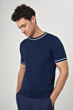 Bisse Erkek Kısa Kol Bisiklet Yaka Yazlık Triko T-Shirt LACİ TR23Y23101_D39