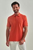 Bisse Erkek Balenli Yaka  Basic Regular Fit T-Shirt ORANJ TS22Y22013_D22