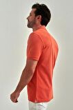 Bisse Erkek Balenli Yaka  Basic Regular Fit T-Shirt ORANJ TS22Y22013_D22