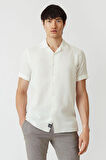 Bisse Erkek Regular Fit Kısa Kollu Gömlek EKRU