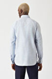 Bisse Erkek Regular Fit Uzun Kollu Spor Gömlek MAVİ GM22K222027_K35