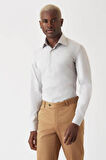 Bisse Erkek Regular Fit Uzun Kollu Klasik Gömlek KAHVE GM22K222051_C11