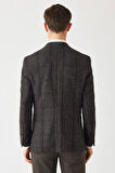 Bisse Erkek Modern Fit Mono Yaka 2 Düğmeli Çift Yırtmaçlı Ceket KAHVE PCK22K22243_D11