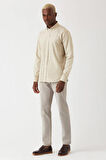 Bisse Erkek Regular Fit Uzun Kollu Spor Gömlek BEJ GM22K222107_D07