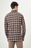Bisse Regular Fit Kahve Flanel Erkek Gömlek GM22K222100_D11