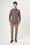 Bisse Regular Fit Kahve Flanel Erkek Gömlek GM22K222100_D11