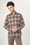 Bisse Regular Fit Kahve Flanel Erkek Gömlek GM22K222101_D11