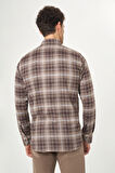 Bisse Regular Fit Kahve Flanel Erkek Gömlek GM22K222101_D11