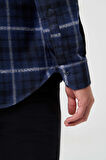Bisse Regular Fit Lacivert Flanel Erkek Gömlek GM22K222101_D39