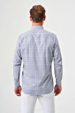Bisse Regular Fit Uzun Kollu Paşa Yaka Gri Spor Erkek Gömlek GM23Y231031_D55