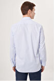Bisse Regular Fit Paşa Yaka Mavi Spor Erkek Gömlek GM23Y231040_D35