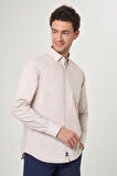 Bisse Regular Fit Bej Spor Erkek Gömlek GM22K222094_D07