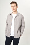 Bisse Regular Fit Gri Flanel Erkek Gömlek GM22K222095_D55