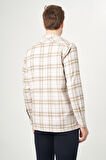 Bisse Regular Fit Bej Flanel Erkek Gömlek GM22K222103_D07